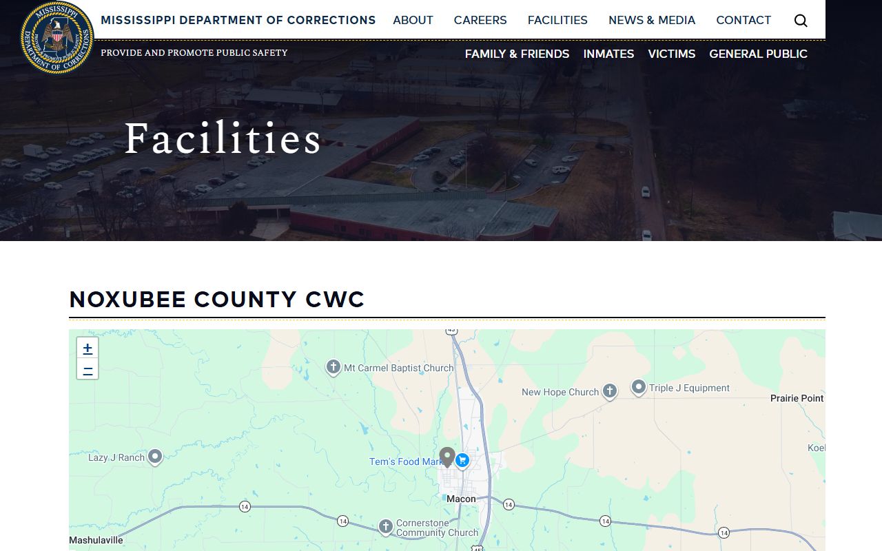 Noxubee County Community Work Center MDOC facility record