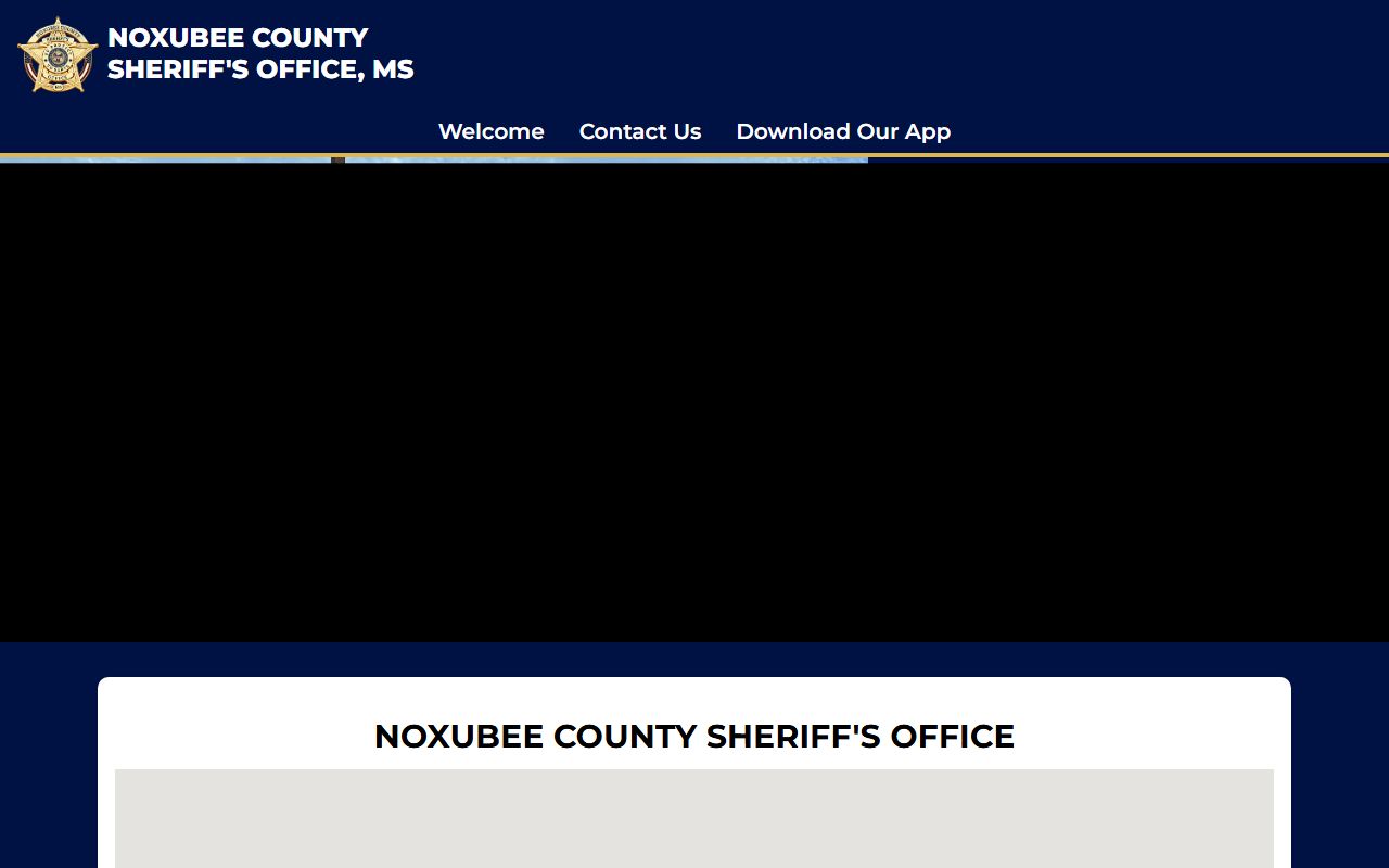 Noxubee County Jail inmate lookup sheriff web app contact page